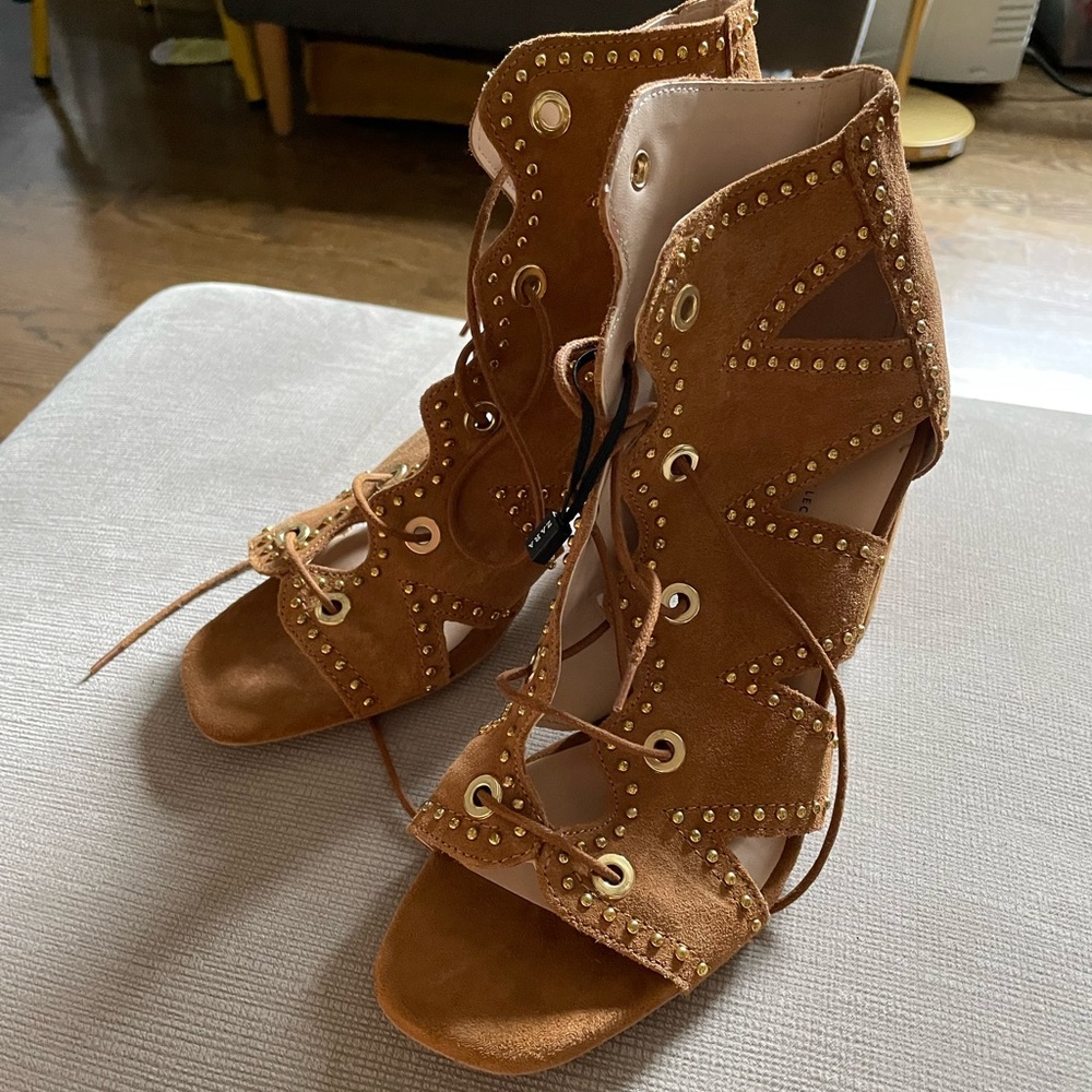 NWT Zara suede sandal heels